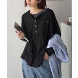 着回し力抜群♪リラックスシルエットで程よい抜け感◎胸刺繍ヘンリーネックトップス | Classical Elf  | 詳細画像12 