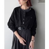 着回し力抜群♪リラックスシルエットで程よい抜け感◎胸刺繍ヘンリーネックトップス | Classical Elf  | 詳細画像18 