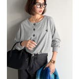 着回し力抜群♪リラックスシルエットで程よい抜け感◎胸刺繍ヘンリーネックトップス | Classical Elf  | 詳細画像27 