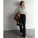 着回し力抜群♪リラックスシルエットで程よい抜け感◎胸刺繍ヘンリーネックトップス | Classical Elf  | 詳細画像32 