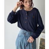 着回し力抜群♪リラックスシルエットで程よい抜け感◎胸刺繍ヘンリーネックトップス | Classical Elf  | 詳細画像37 