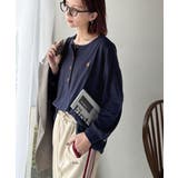 着回し力抜群♪リラックスシルエットで程よい抜け感◎胸刺繍ヘンリーネックトップス | Classical Elf  | 詳細画像42 