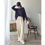 着回し力抜群♪リラックスシルエットで程よい抜け感◎胸刺繍ヘンリーネックトップス | Classical Elf  | 詳細画像43 