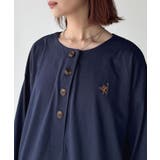 着回し力抜群♪リラックスシルエットで程よい抜け感◎胸刺繍ヘンリーネックトップス | Classical Elf  | 詳細画像45 