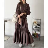 一枚でコーディネートが完成する優秀アイテム◎胸刺繍ドロスト裏起毛ドッキングワンピ… | Classical Elf  | 詳細画像9 