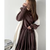 一枚でコーディネートが完成する優秀アイテム◎胸刺繍ドロスト裏起毛ドッキングワンピ… | Classical Elf  | 詳細画像10 