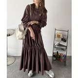 一枚でコーディネートが完成する優秀アイテム◎胸刺繍ドロスト裏起毛ドッキングワンピ… | Classical Elf  | 詳細画像11 