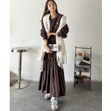 一枚でコーディネートが完成する優秀アイテム◎胸刺繍ドロスト裏起毛ドッキングワンピ… | Classical Elf  | 詳細画像14 