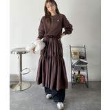 一枚でコーディネートが完成する優秀アイテム◎胸刺繍ドロスト裏起毛ドッキングワンピ… | Classical Elf  | 詳細画像15 