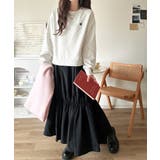 一枚でコーディネートが完成する優秀アイテム◎胸刺繍ドロスト裏起毛ドッキングワンピ… | Classical Elf  | 詳細画像16 