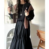 一枚でコーディネートが完成する優秀アイテム◎胸刺繍ドロスト裏起毛ドッキングワンピ… | Classical Elf  | 詳細画像2 