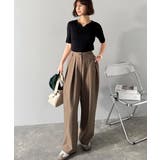 美デコルテを演出♪リブニットカーヴィーネックトップス（半袖） | Classical Elf  | 詳細画像12 