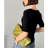 美デコルテを演出♪リブニットカーヴィーネックトップス（半袖） | Classical Elf  | 詳細画像16 