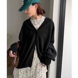 シルエット自在でお洒落も叶う。裾ドロストVネックニットカーディガン（長袖） | Classical Elf  | 詳細画像13 