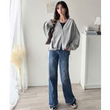 シルエット自在でお洒落も叶う。裾ドロストVネックニットカーディガン（長袖） | Classical Elf  | 詳細画像20 