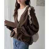 シルエット自在でお洒落も叶う。裾ドロストVネックニットカーディガン（長袖） | Classical Elf  | 詳細画像23 