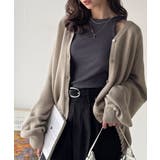 シルエット自在でお洒落も叶う。裾ドロストVネックニットカーディガン（長袖） | Classical Elf  | 詳細画像29 