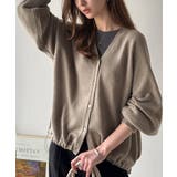 シルエット自在でお洒落も叶う。裾ドロストVネックニットカーディガン（長袖） | Classical Elf  | 詳細画像32 