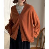 シルエット自在でお洒落も叶う。裾ドロストVネックニットカーディガン（長袖） | Classical Elf  | 詳細画像34 