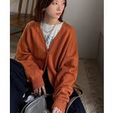 シルエット自在でお洒落も叶う。裾ドロストVネックニットカーディガン（長袖） | Classical Elf  | 詳細画像35 