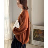 シルエット自在でお洒落も叶う。裾ドロストVネックニットカーディガン（長袖） | Classical Elf  | 詳細画像38 