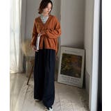 シルエット自在でお洒落も叶う。裾ドロストVネックニットカーディガン（長袖） | Classical Elf  | 詳細画像41 