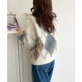 シンプルコーデに差をつける一着。長起毛アーガイル柄ニットプルオーバー | Classical Elf | 詳細画像5