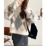 シンプルコーデに差をつける一着。長起毛アーガイル柄ニットプルオーバー | Classical Elf | 詳細画像6