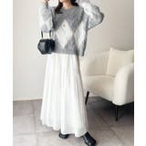 シンプルコーデに差をつける一着。長起毛アーガイル柄ニットプルオーバー | Classical Elf | 詳細画像13