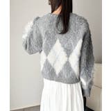 シンプルコーデに差をつける一着。長起毛アーガイル柄ニットプルオーバー | Classical Elf | 詳細画像17