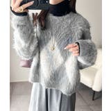 シンプルコーデに差をつける一着。長起毛アーガイル柄ニットプルオーバー | Classical Elf | 詳細画像18