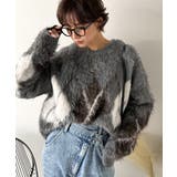 シンプルコーデに差をつける一着。長起毛アーガイル柄ニットプルオーバー | Classical Elf | 詳細画像20