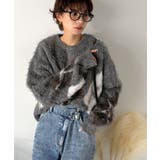 シンプルコーデに差をつける一着。長起毛アーガイル柄ニットプルオーバー | Classical Elf | 詳細画像23