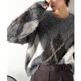 シンプルコーデに差をつける一着。長起毛アーガイル柄ニットプルオーバー | Classical Elf | 詳細画像25