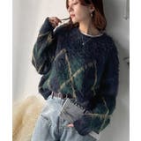 シンプルコーデに差をつける一着。長起毛アーガイル柄ニットプルオーバー | Classical Elf | 詳細画像39