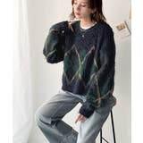 シンプルコーデに差をつける一着。長起毛アーガイル柄ニットプルオーバー | Classical Elf | 詳細画像40