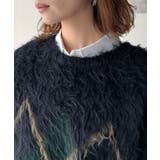 シンプルコーデに差をつける一着。長起毛アーガイル柄ニットプルオーバー | Classical Elf | 詳細画像43