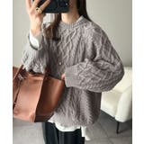 ざっくり感で一瞬でこなれ顔◎立体アラン柄ローゲージケーブルニット | Classical Elf | 詳細画像5