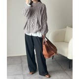 ざっくり感で一瞬でこなれ顔◎立体アラン柄ローゲージケーブルニット | Classical Elf | 詳細画像9