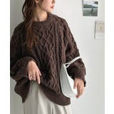 ざっくり感で一瞬でこなれ顔◎立体アラン柄ローゲージケーブルニット | Classical Elf | 詳細画像10