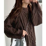 ざっくり感で一瞬でこなれ顔◎立体アラン柄ローゲージケーブルニット | Classical Elf | 詳細画像11