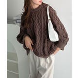 ざっくり感で一瞬でこなれ顔◎立体アラン柄ローゲージケーブルニット | Classical Elf | 詳細画像12