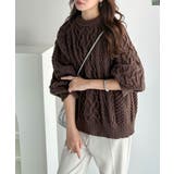 ざっくり感で一瞬でこなれ顔◎立体アラン柄ローゲージケーブルニット | Classical Elf | 詳細画像13