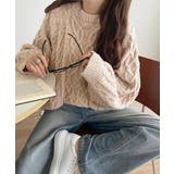 ざっくり感で一瞬でこなれ顔◎立体アラン柄ローゲージケーブルニット | Classical Elf | 詳細画像17