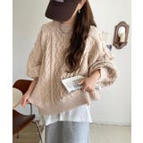 ざっくり感で一瞬でこなれ顔◎立体アラン柄ローゲージケーブルニット | Classical Elf | 詳細画像18