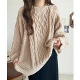 ざっくり感で一瞬でこなれ顔◎立体アラン柄ローゲージケーブルニット | Classical Elf | 詳細画像22