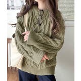 ざっくり感で一瞬でこなれ顔◎立体アラン柄ローゲージケーブルニット | Classical Elf | 詳細画像32