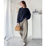 ざっくり感で一瞬でこなれ顔◎立体アラン柄ローゲージケーブルニット | Classical Elf | 詳細画像42