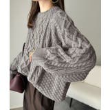 ざっくり感で一瞬でこなれ顔◎立体アラン柄ローゲージケーブルニット | Classical Elf | 詳細画像1