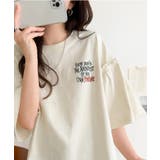 ほどよい甘さと抜け感を。大人かわいい綿100%袖フリル胸刺繍トップス(半袖) | Classical Elf  | 詳細画像16 